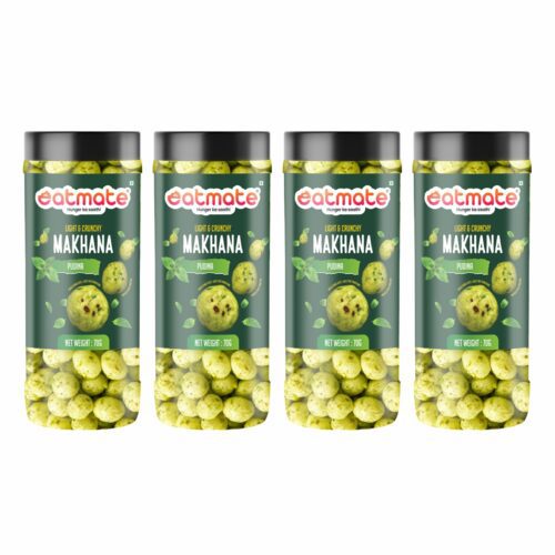Eatmate Pudina Makhana |  (70g Each, Pack of 4) Combo