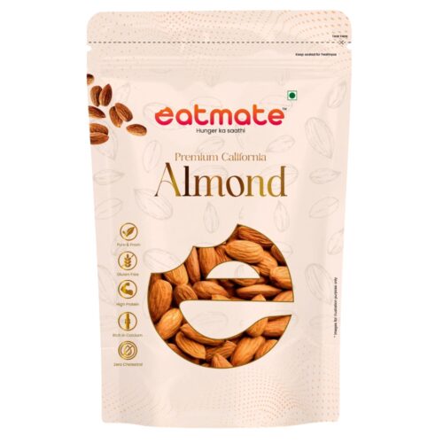Eatmate Premium California Almonds Non Pareil Regular , Badam Giri | Dry Fruits