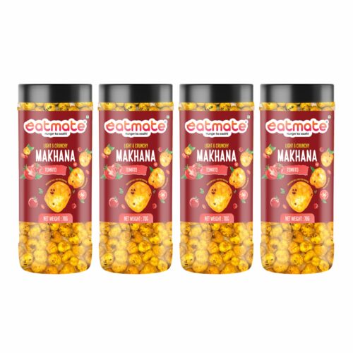 Eatmate Tomato Makhana | (70g Each, Pack of 4) Combo