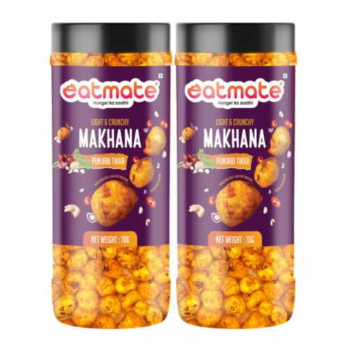 Eatmate Punjabi Tikka Makhana | (70g Each, Pack of 2) Combo