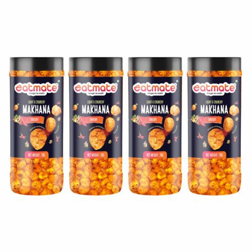 Eatmate Savory Makhana | (70g Each, Pack of 4) Combo