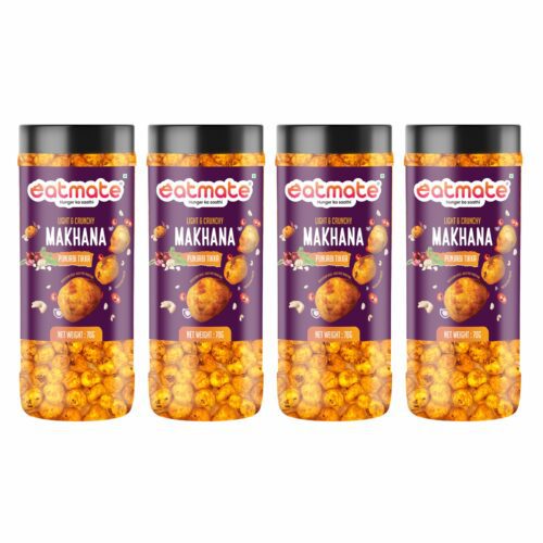 Eatmate Punjabi Tikka Makhana | (70g Each, Pack of 4) Combo