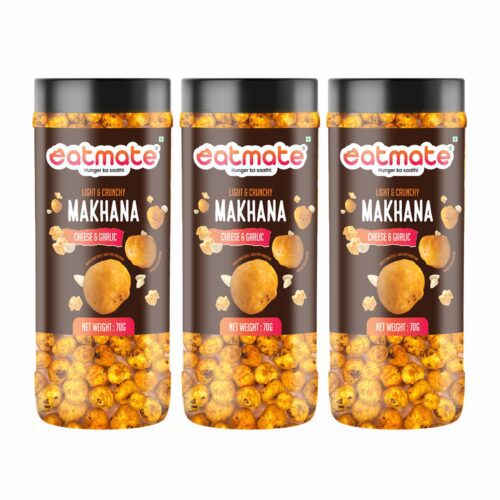 Eatmate Cheese & Garlic Makhana  (70g Each, Pack of 3) Combo
