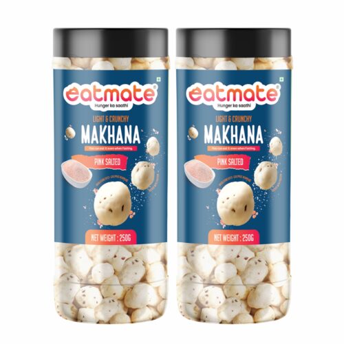 Eatmate Pink Salted Makhana  (70g Each, Pack of 2) Combo