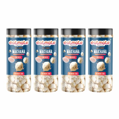 Eatmate Pink Salted Makhana | (70g Each, Pack of 4) Combo