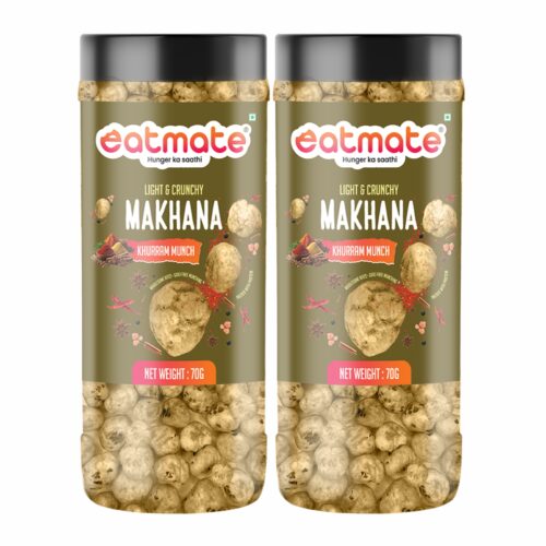 Eatmate Khurram Munch Makhana  | (70g Each, Pack of 2) Combo