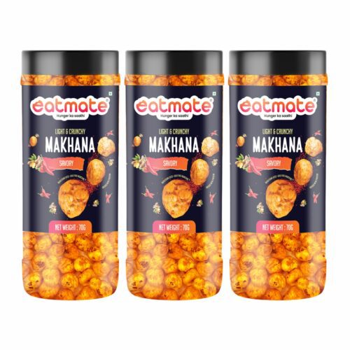 Eatmate Savory Makhana | (70g Each, Pack of 3) Combo