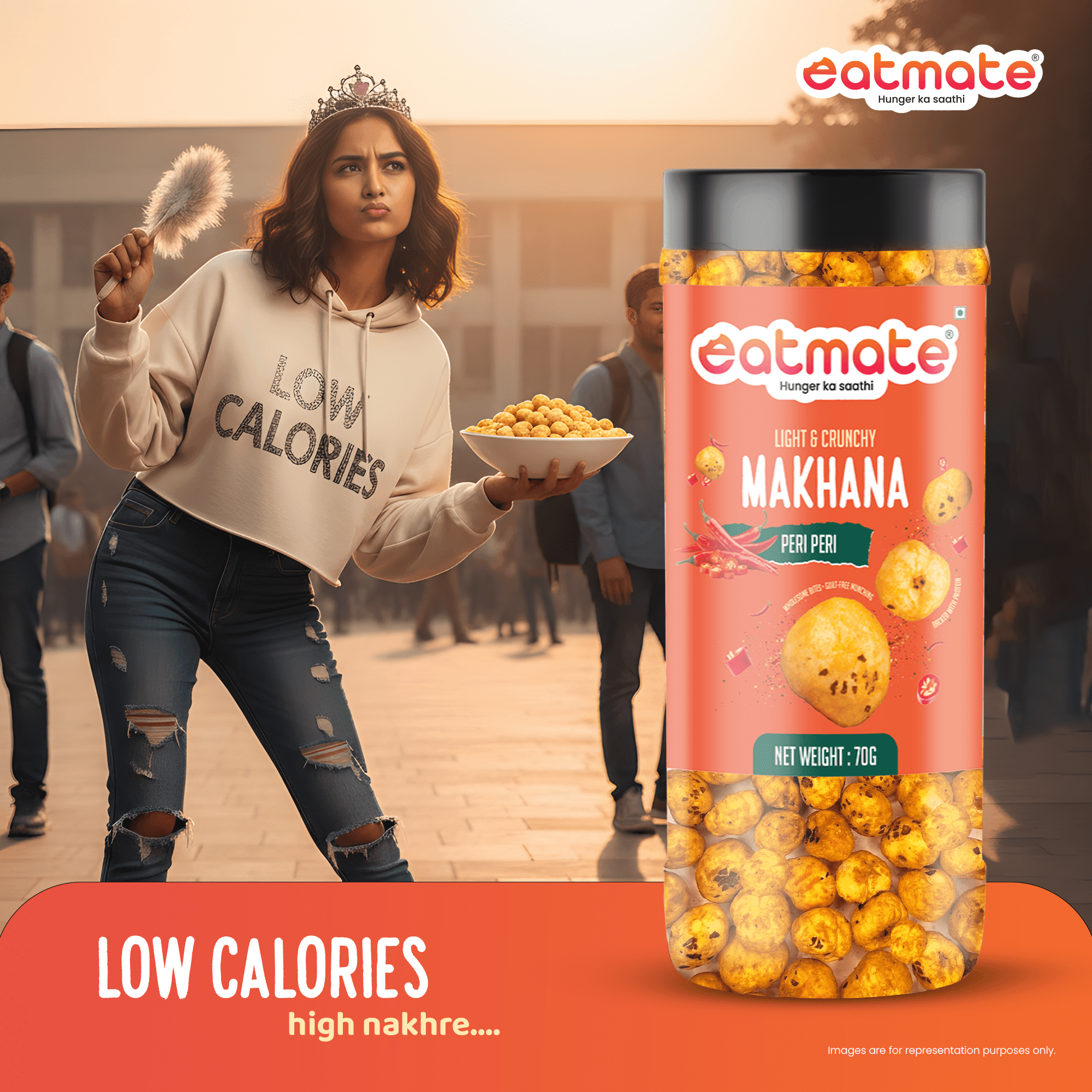 Peri Peri Makhana | (70g Each, Pack of 4) Combo - Image 4