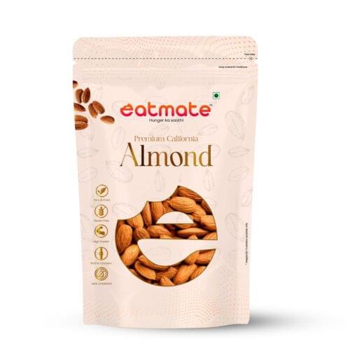 Eatmate Premium California Almonds, Premium Badam Giri 250 Grams High in Fiber Natural Nuts Natural Badam | Rich in Protein | Magnesium | Phosphorus | Dietary Fibre | Nuts & Dry Fruits |Gluten Free & Zero Cholesterol - non pareil