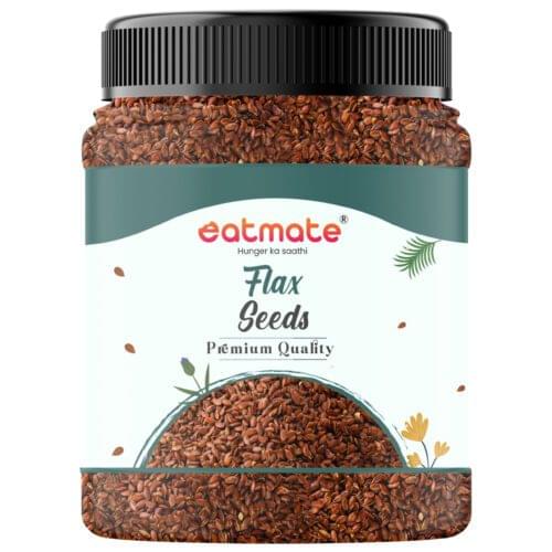 Eatmate Premium Flax Seeds, 500 Grams Natural and Raw Rich In Antioxidants | Rich In Protein & Dietary Fibre, Source Of Iron & Dietary Fibre