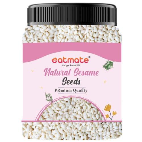 Eatmate Premium Natural Sesame Seeds - 500 Grams | Till Natural Seeds | Indian Spice | Till Seeds for Eating | Rich in Nutrients