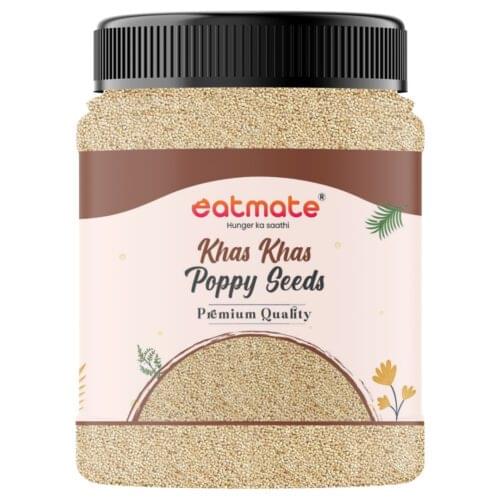 Eatmate Organic Poppy Seeds | Rich in Calcium, Iron and Magnesium | Supports Immunity, Digestion and Bone Health | No Added Colours or Preservatives Khas Khas Seeds (250 GM)