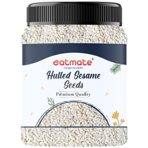 Eatmate Premium Hulled Sesame Seeds Till White indian Spice | Till for Eating Rich in Nutrients (500 GM)