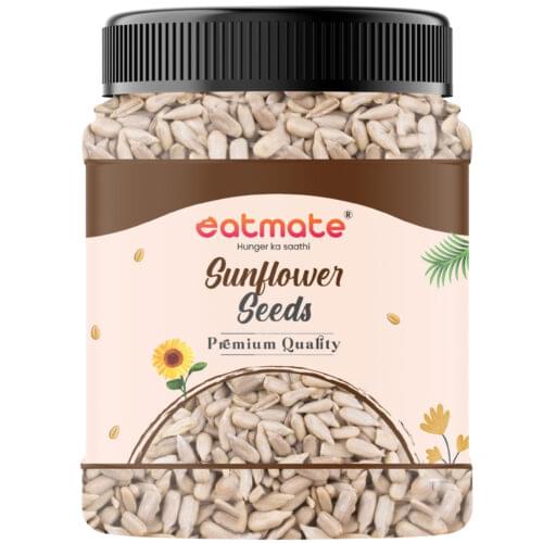 Eatmate Sunflower Seeds 500g for Eating | Raw Edible Seeds Rich in Protein, Vitamin E & Fibre | Gluten-Free, Non-GMO Healthy Snacks for Diet, Salads, Smoothies & Baking