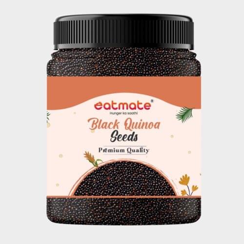 Eatmate Premium Black Quinoa Seeds | Gluten Free Quinoa Grain Diet Food | High Protein Natural Superfood Seeds in Plastic Jar for Weight Management Breakfast Salad (1 Kg)