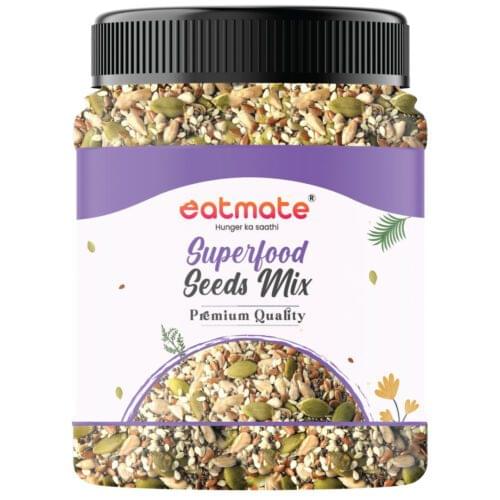 Eatmate Superfood Premium, Mix Seeds for Eating - 500 Grams| Diet Snacks | Protein Rich Food Healthy Snack | Mix of Pumpkin, Sunflower, Flax, Chia, Sesame, Watermelon Seeds